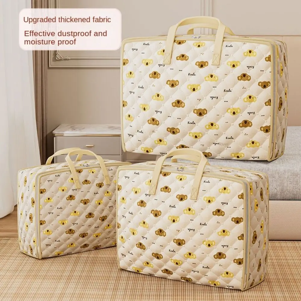 Non-Woven Quilt Storage Bag Large-capacity Koala Print Moving Bag Moisture-Proof Portable Clothing Finishing Pouch Household