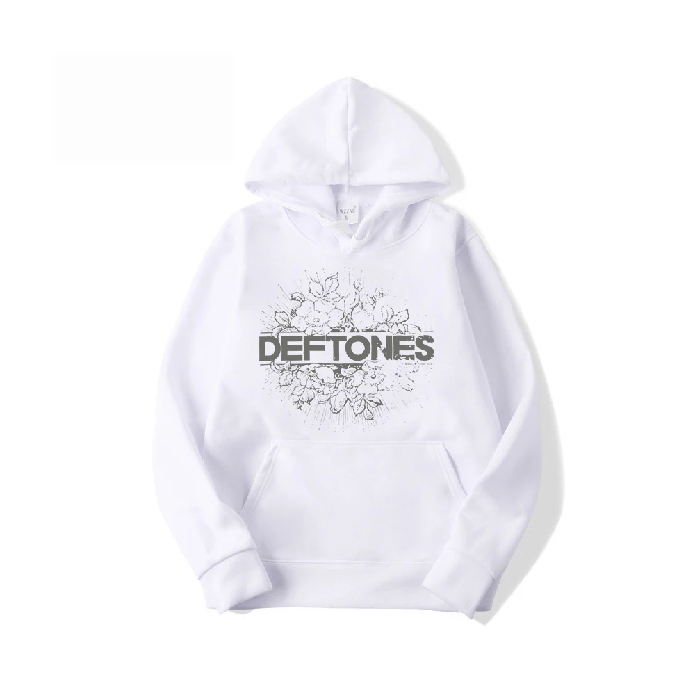 Fashion Punk Metal Rock Band Deftones Women Hoodie Floral Burst Print Sweatshirt Men Vintage Casual Pullover Streetwear Couples