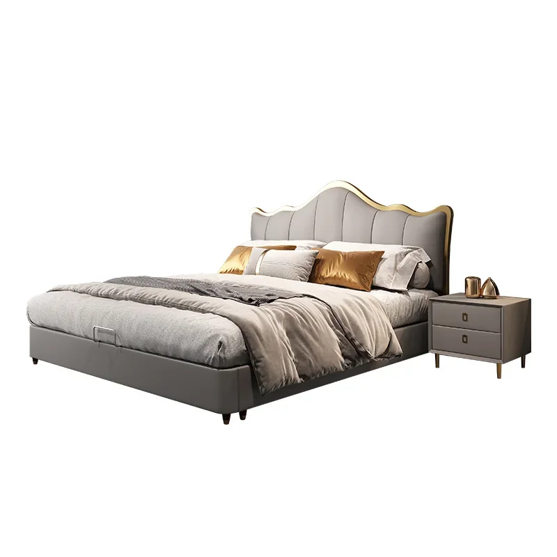 

Modern Luxury Full Size Bed With Headboard Bedroom Furniture Set Double Upholstered Bed