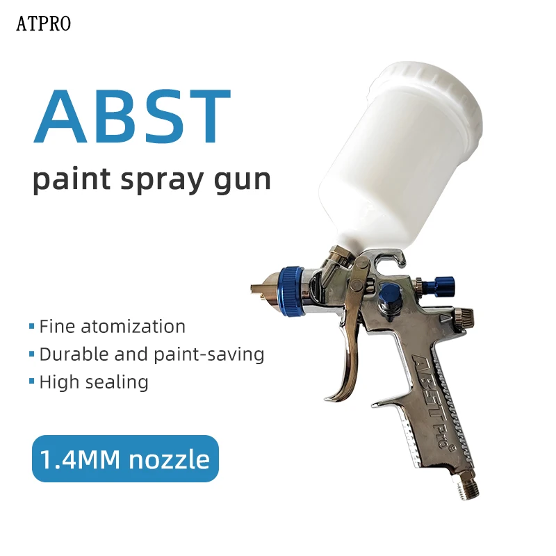 

Upper Pot 1.4 Caliber ABST Pneumatic Paint Spray Gun Car Spray Paint Gun Industrial Coating Household Spray Paint