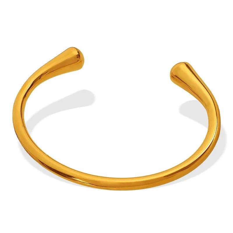 Modern Jewelry Luxury Temperament Metal Open Bracelets For Women Party Gifts Simply Design Accessories 2025 Trend New