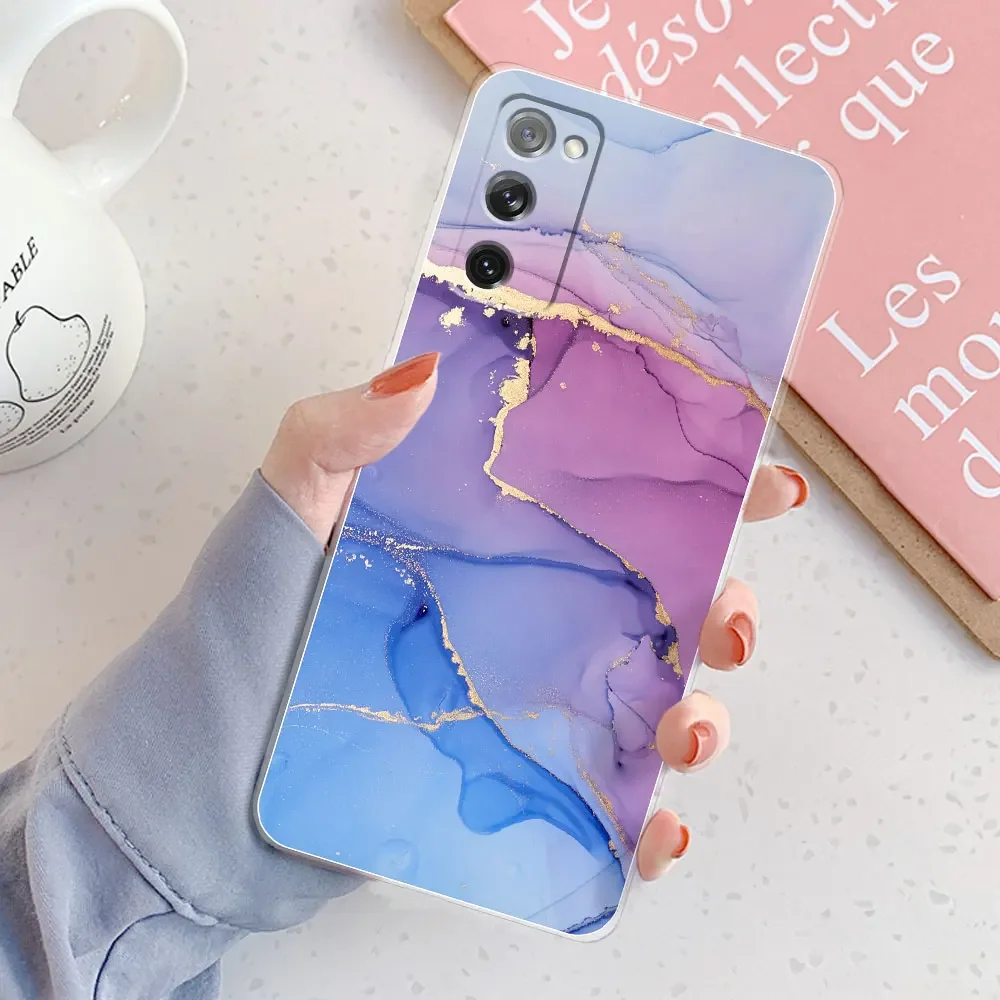 For Samsung S20 FE Case 6.5 Inch Soft Silicone Case for Samsung Galaxy S20 FE Clear Colorful Back Cover S20FE Phone Bumper Funda