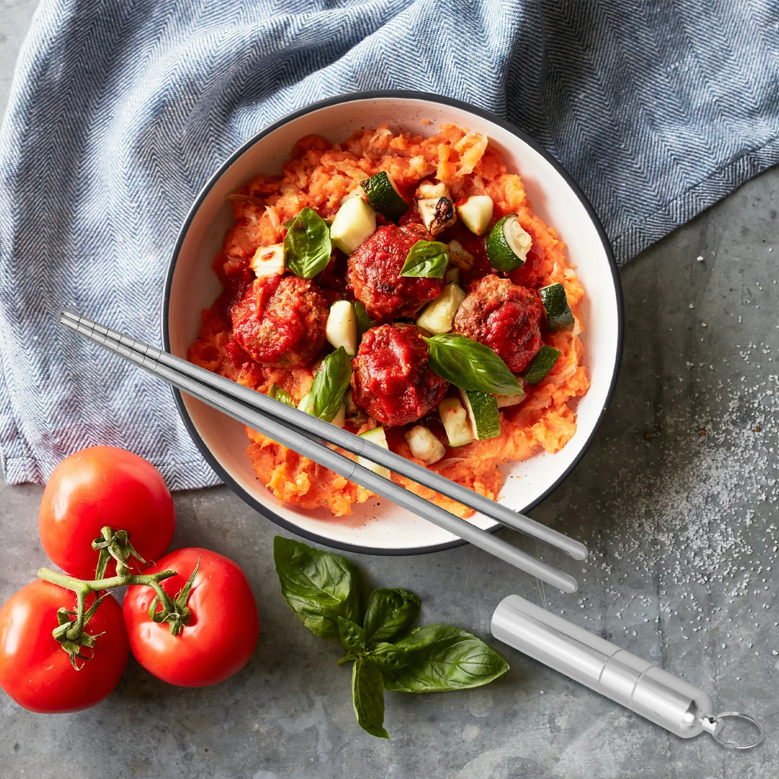 

1Set Stainless Steel Cutlery Set Portable Foldable Cutlery Kit Storage Case Lightweight Suitable Home Outdoor