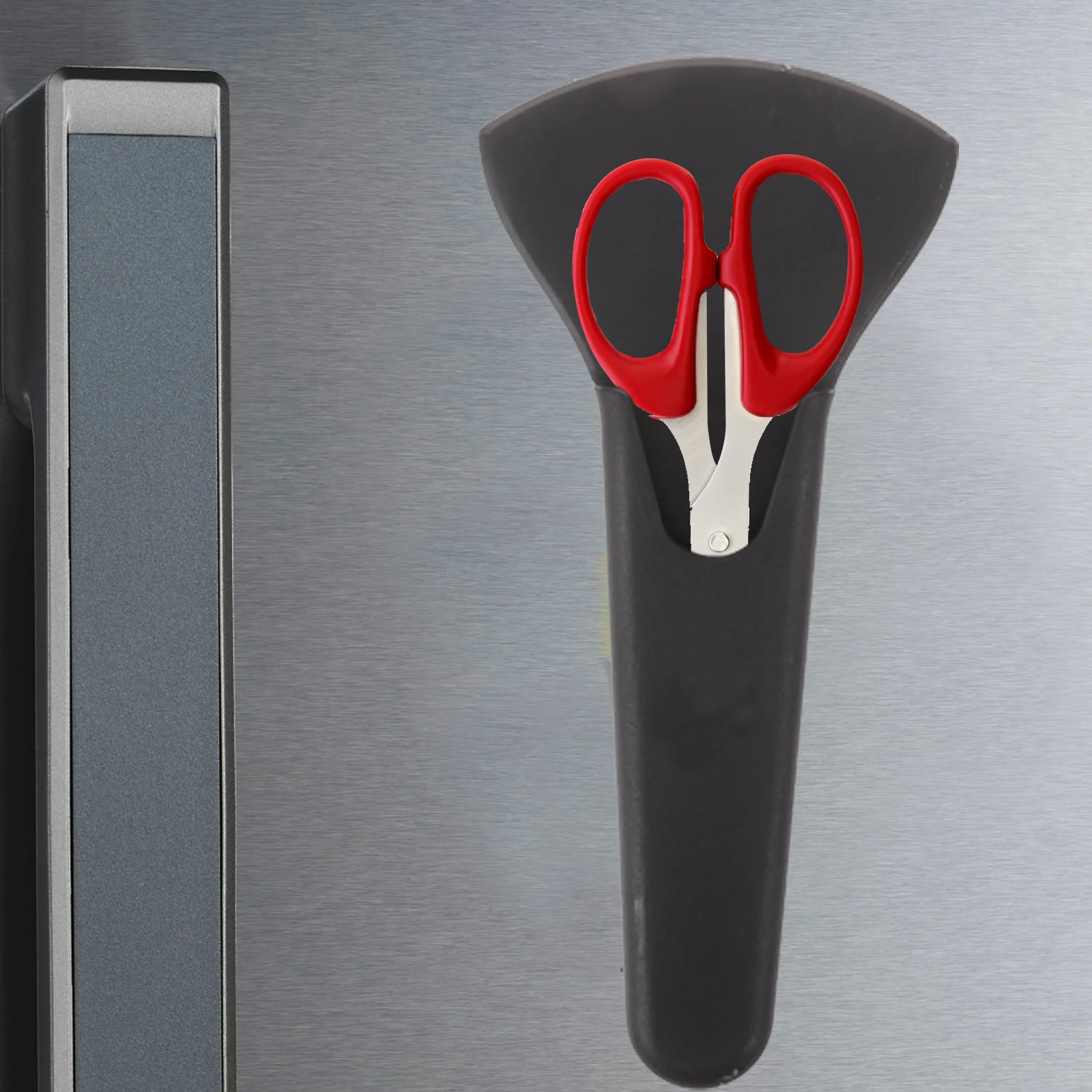 Refrigerator Scissor Sleeve Magnet Holder Storage Home Rack Magnetic Shelf Door Frame Coffee Spoon