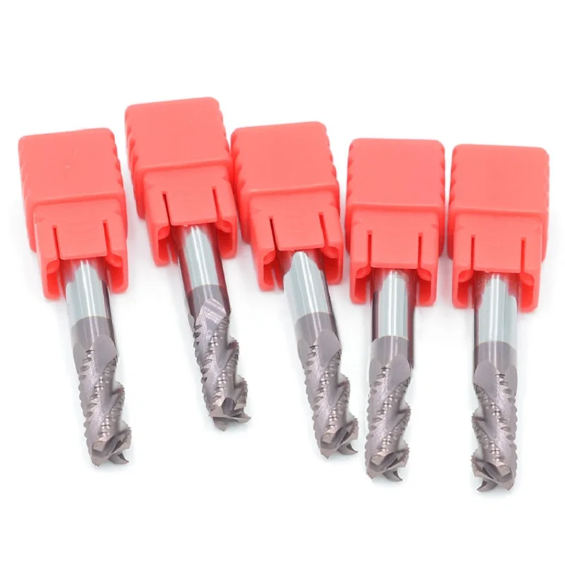 황삭 엔드 밀 금속 커터, HRC55, 4 플루트 CNC 엔드밀 합금 카바이드 텅스텐강 밀링 커터, 6mm