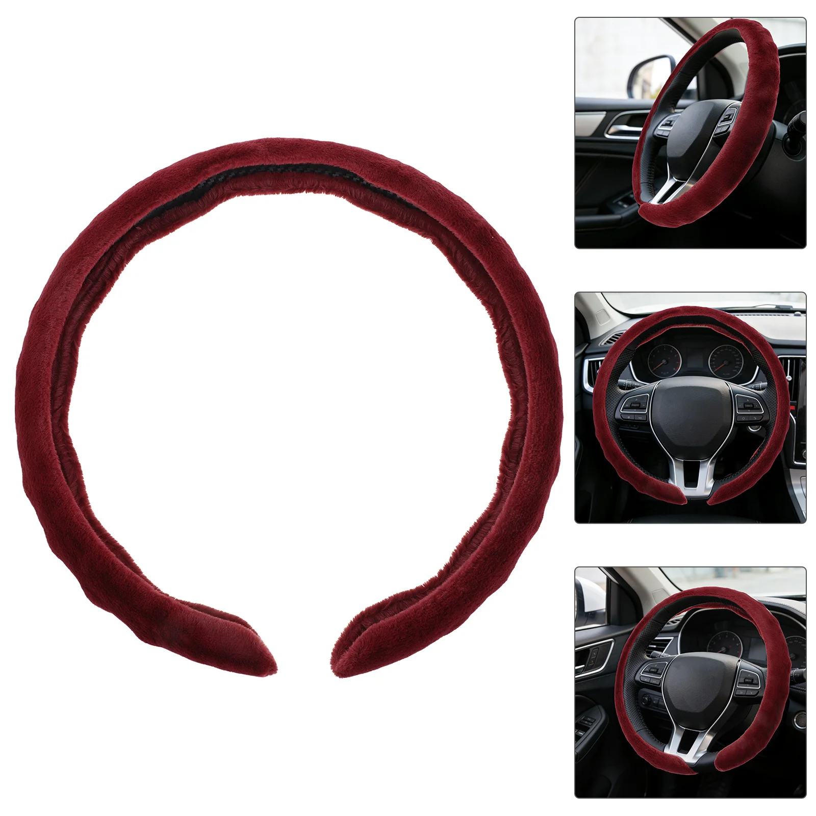 

15Inch Warm Steering Wheel Cover for Car Winter Protection Non-Slip Design Universal Rv Interior Upgrade Safe Driving