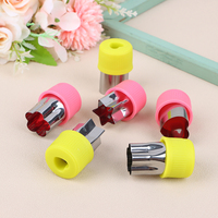 Kitchen Star Heart-shaped Vegetable Cutter Plastic Handle Portable Cooking Tools Stainless Steel Fruit Cutting Kitchen Utensils