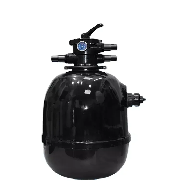 Automatic cleaning sand filter fish pond 6 way Valve top mount pool sand filter with pump