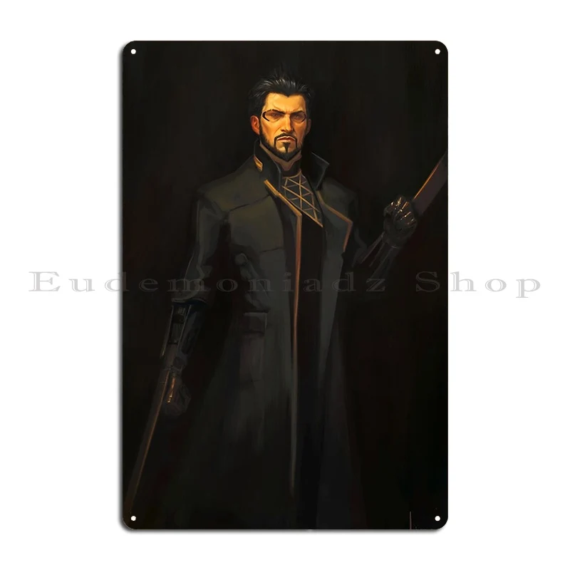 Adam Jensen Meets Dishonored Metal Sign Club Cave Garage Cinema designer Tin Sign Poster