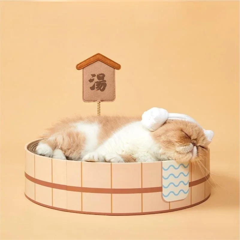 Japanese Style New Cat Bed Comfy Bathtub Pool for Dogs Detachable Puppy Basket Basin Safe Kitten Nest Pad Plush Sleeping Shiba