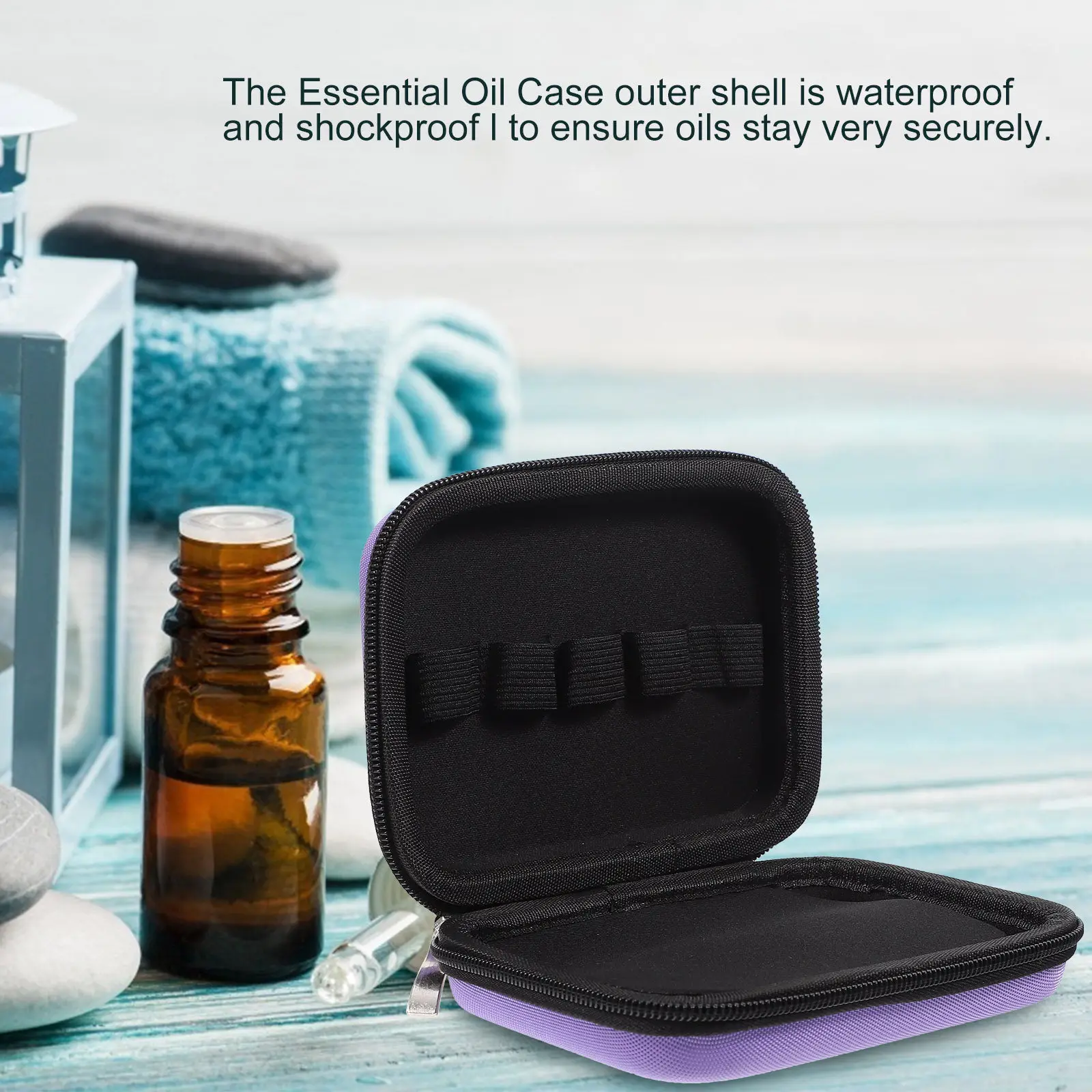 

Essential Oil Bottle Organizer Case Holds 10 Roller Bottles Lightweight Shockproof Waterproof Travel Storage Pouch Portable