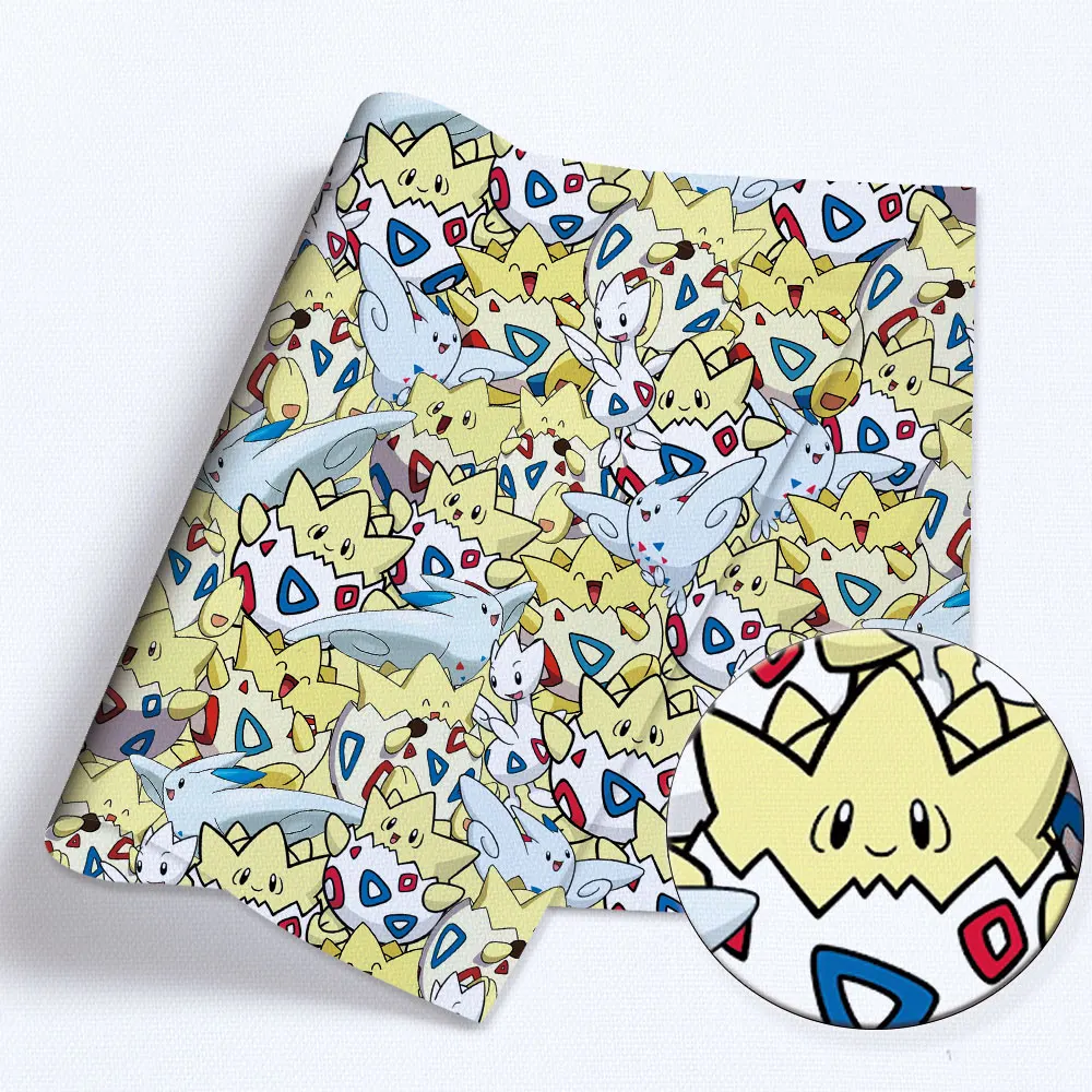 Tissu de dessin animé Pokemon 100 coton, tissu imprimé, patchwork fait main, courtepointe, robe de bébé, drap de maison, couture, 140x50cm