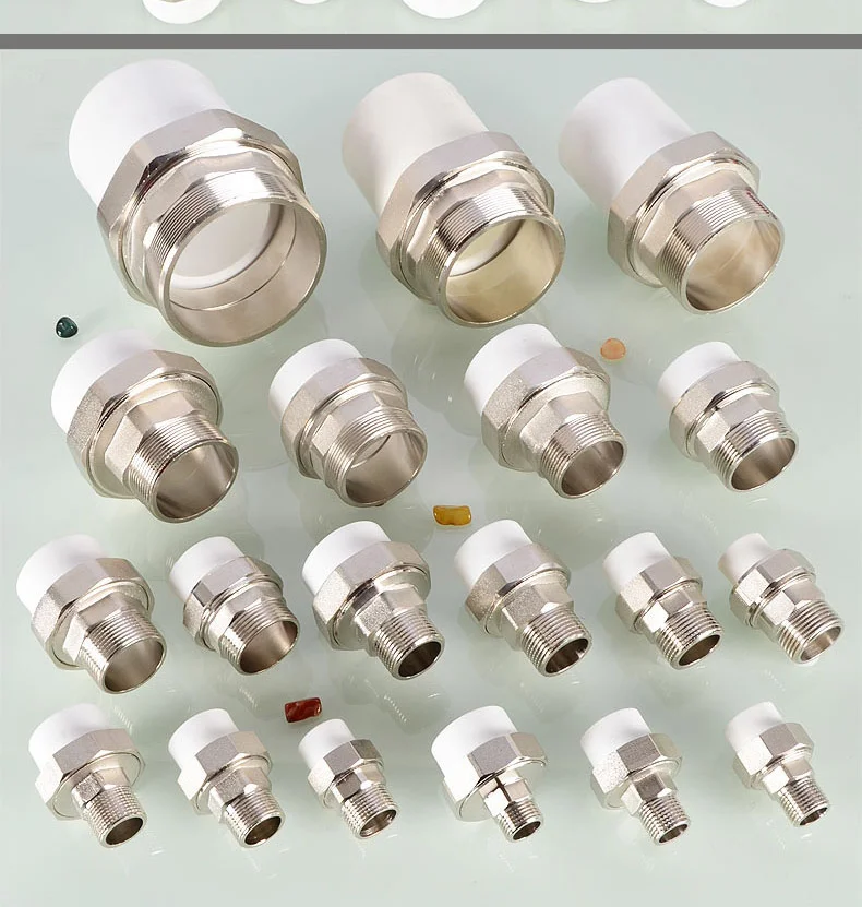 

PPR Female Thread Copper Union Reducer Fitting 1/2" 3/4" 1" 1.2" 1.5" for Plumbing Heating System Water Pipe Connection Adapter