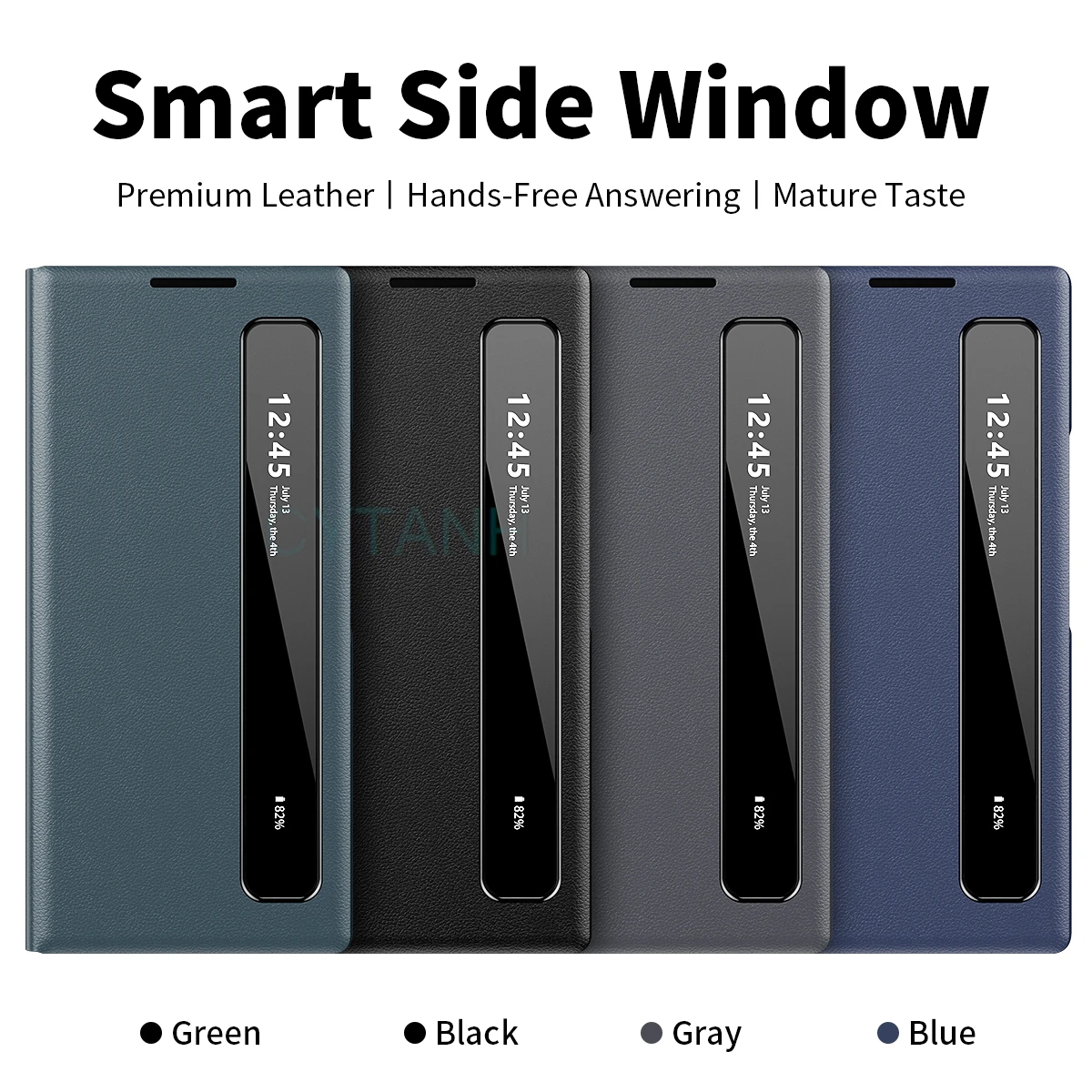 Smart Leather Case for Samsung Galaxy Z Fold 7 6 5 4 3 Cover Window View Touch Display Flip Shell Stand Holder Shockproof Fundas