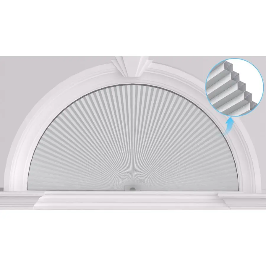 

Полукруглые сотовые шторы Arch Window Shades, затемняющие, беспроводные, без сверления, для окон, из ткани «пчелиная сота», без инструментов