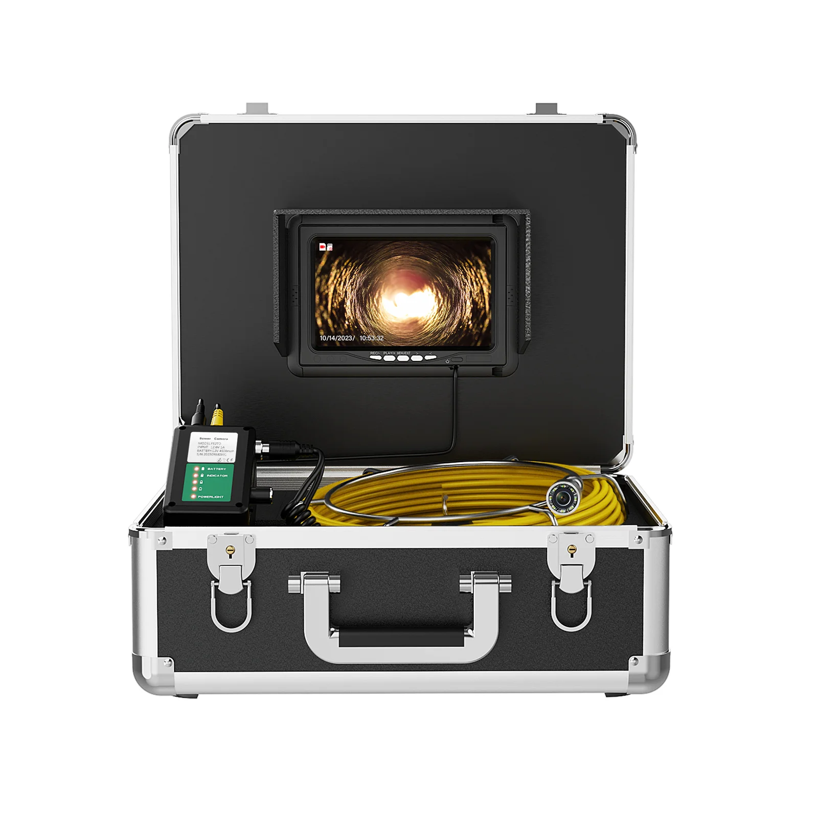 50M Sewer Pipe Inspection Camera, 17MM 8GB SD Card DVR IP68 Drain Sewer Pipeline Industrial Endoscope 7