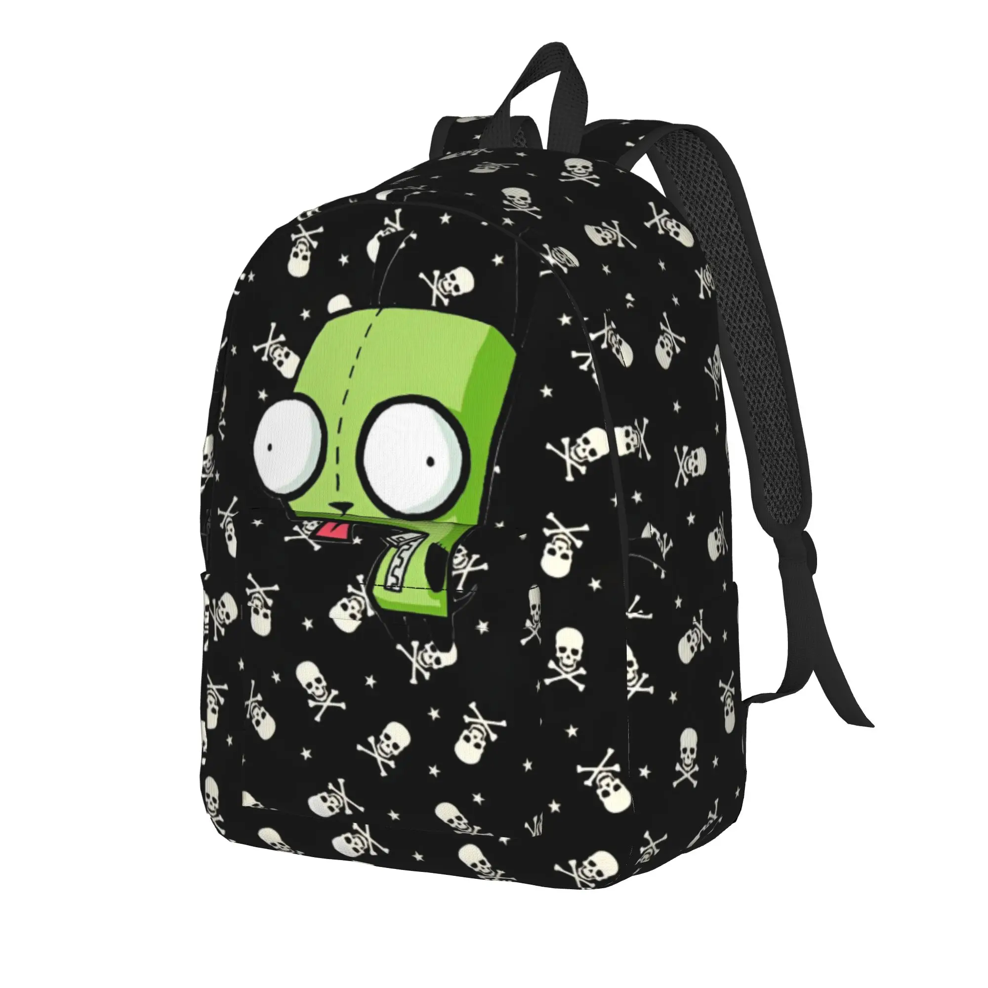 Cartoon Invaders Zims Teenage Backpack Outdoor High School Hiking Travel Daypack for Men Women Laptop Canvas Bags