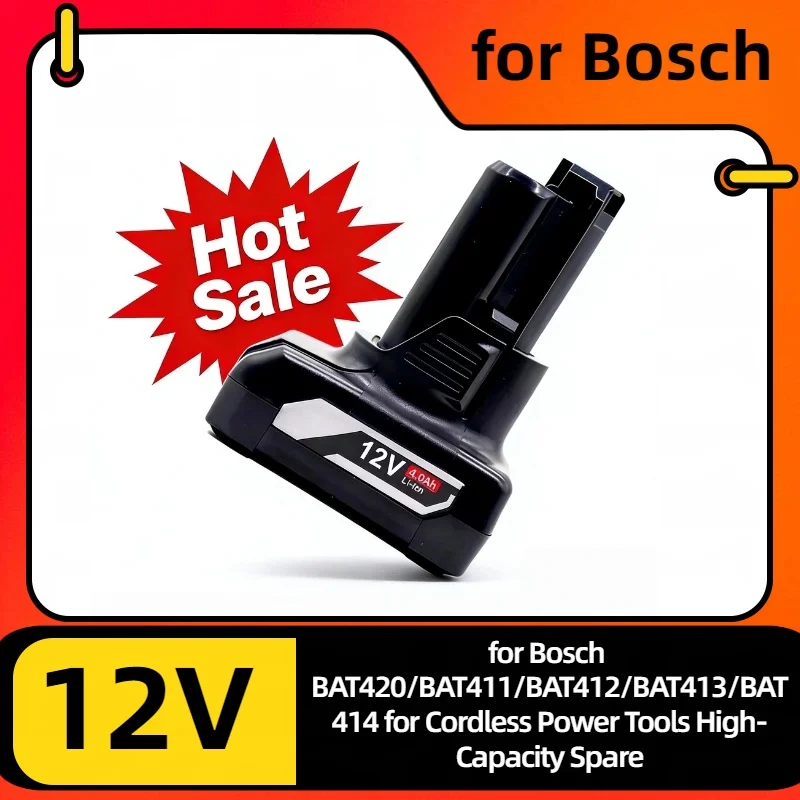 

12V/10.8V Li-ion Battery – for Bosch BAT420/BAT411/BAT412/BAT413/BAT414 for Cordless Power Tools High-Capacity Spare