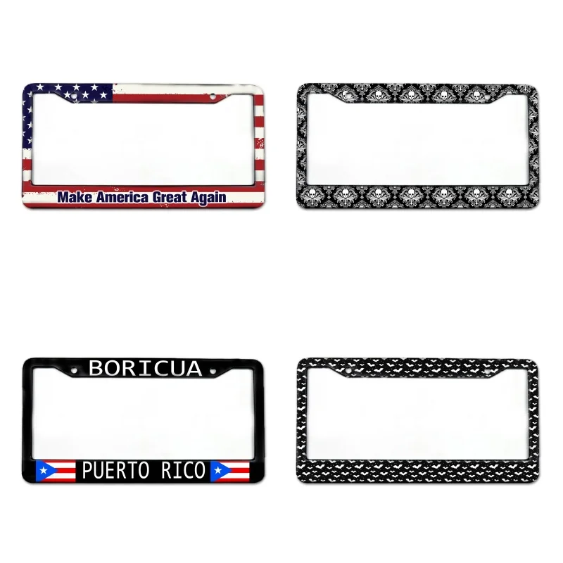 New Beautiful best selling Series Aluminum Alloy American Car License Plate Cover Car Decoration Customizable