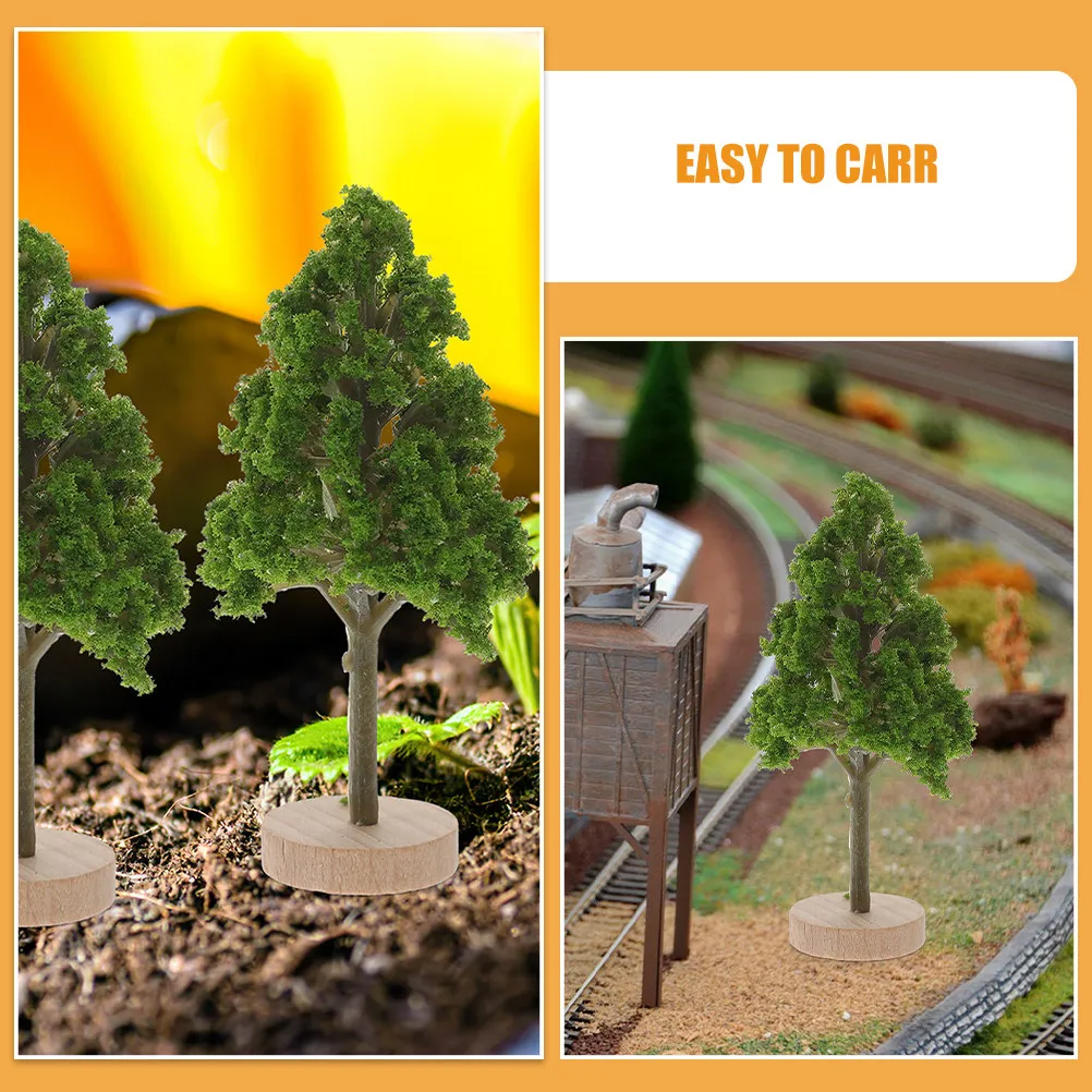 5Pcs Simulation Street Trees High Realistic Miniature Plants for Sand Table Architectural Landscape Scenery Micro Landscape