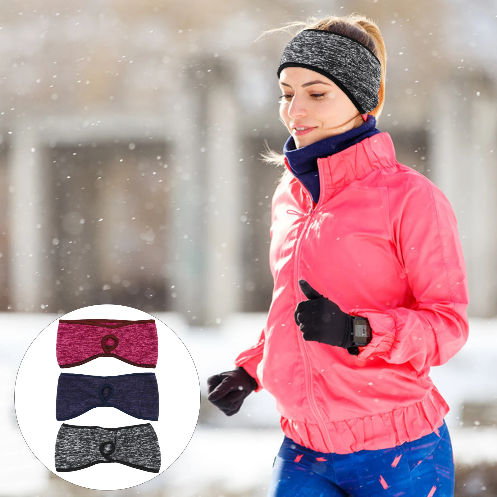 

3pcs Warm Ear Protection Headb s Durable Stretchy Circle Shape Not Fade Perfect for Ski Snowboard Run Hike Outdoor Activities
