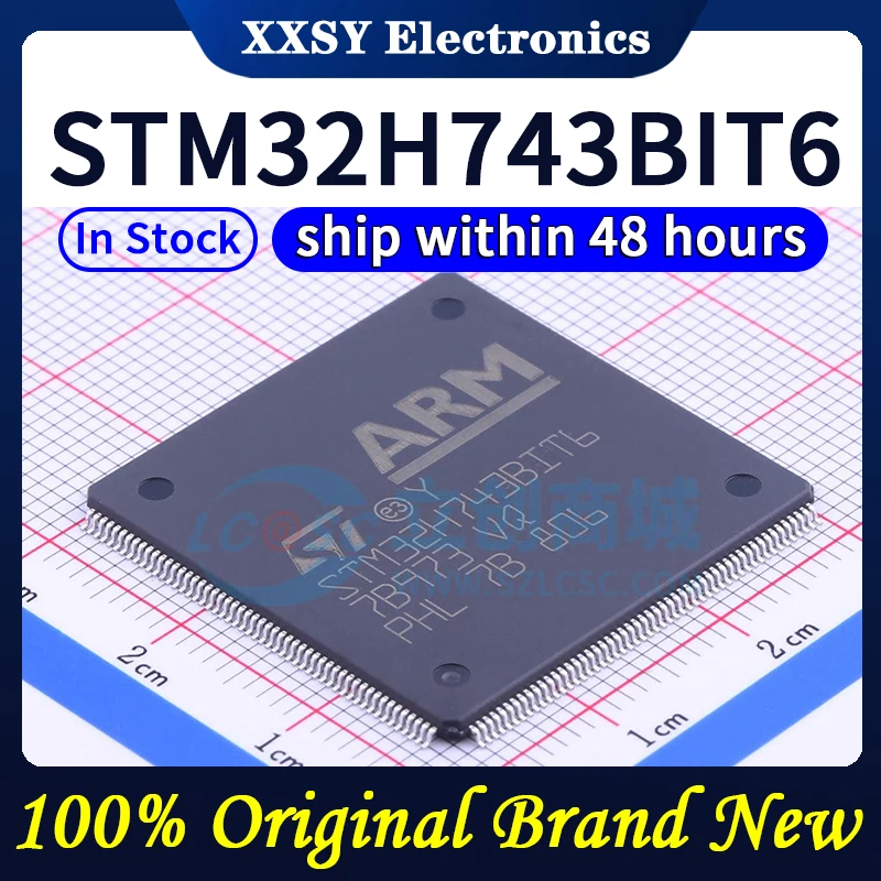 Alta qualidade STM32H743VIT6 STM32H743ZIT6 STM32H743VIH6 STM32H743IIK6 STM32H743IIT6 STM32H743XIH6, STM32H743IIK6, Novo