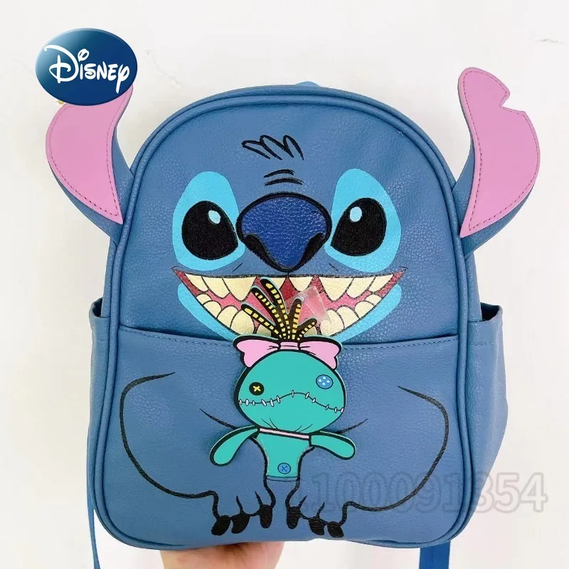 Disney Stitch New Children\'s School Bag Cartoon Fashion Children\'s Backpack 3D Large Capacity Student School Bag High Quality