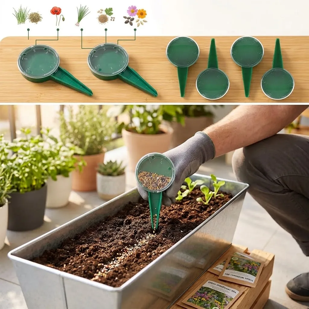 Garden Pots Home And Garden Accessories New Hand Held Seed Sower Planter Gardening Supplies Flower Plant Seeder Hydroponic