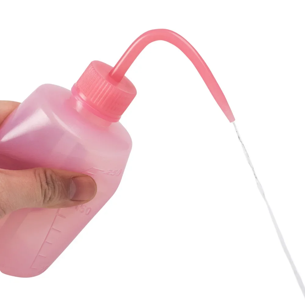 250/500ml 속눈썹 청소 세척 병 곡선 스파우트 클리너 방수 눈썹 리무버 병 속눈썹 연장 메이크업 도구