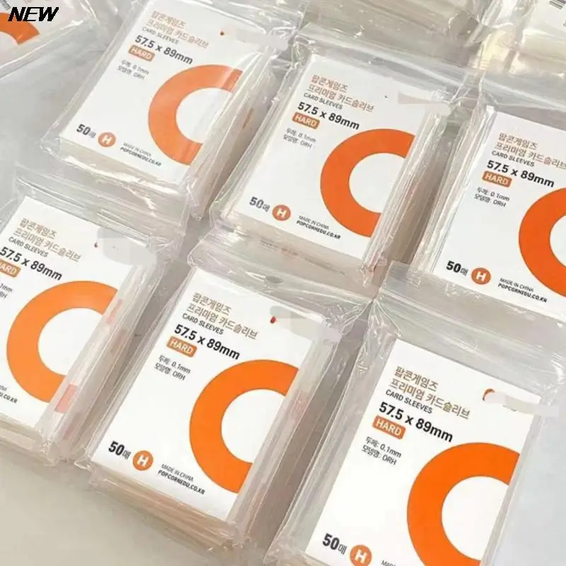 Clear Card Sleeves para Photocard, Protetor Holográfico, Film Album Binder, Acid Free, Pe Hr, Coréia, 3 polegadas, 50PCs