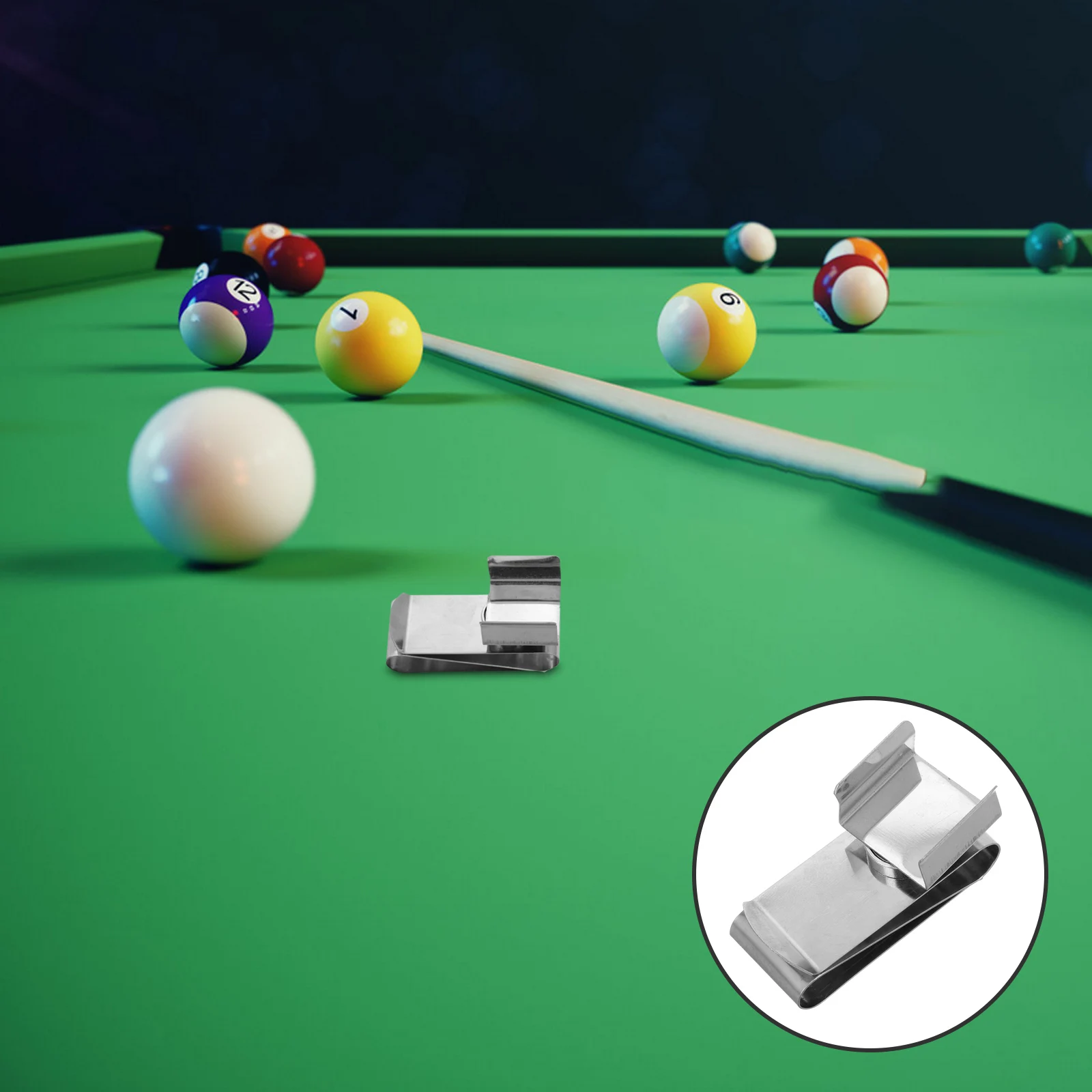 

Stainless Steel Magnetic Chalk Holder Belt Clip Durable Metal Billiards Accessory Pool Table Snooker Chalk Clip Convenient Belt