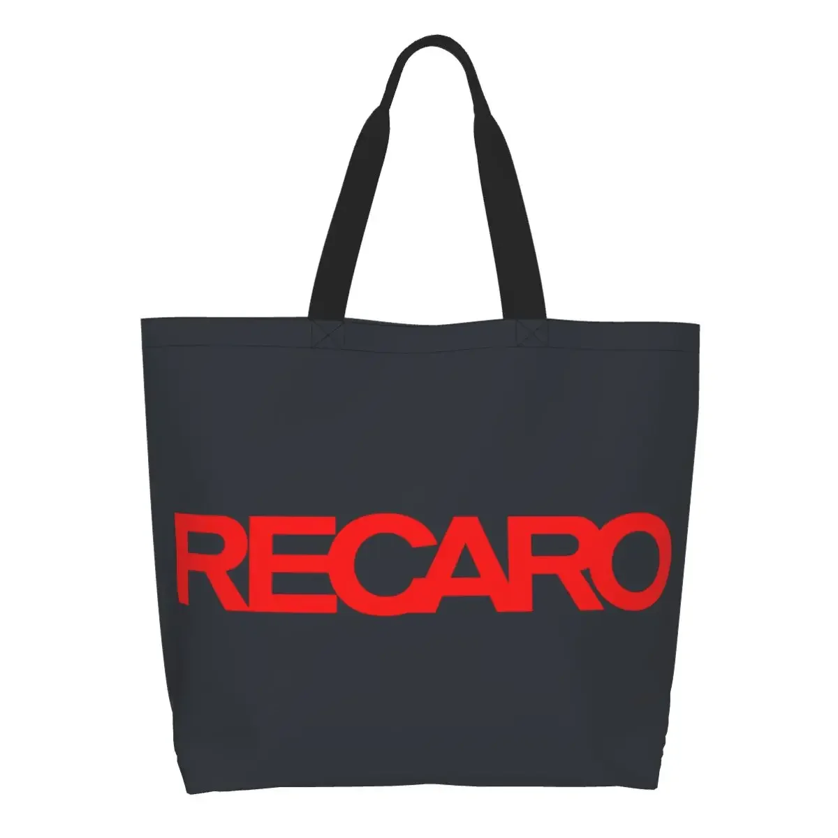 Recaros Logo Groceries Tote Shopping Bags Women Fashion Canvas Shoulder Shopper Bags Big Capacity Handbag