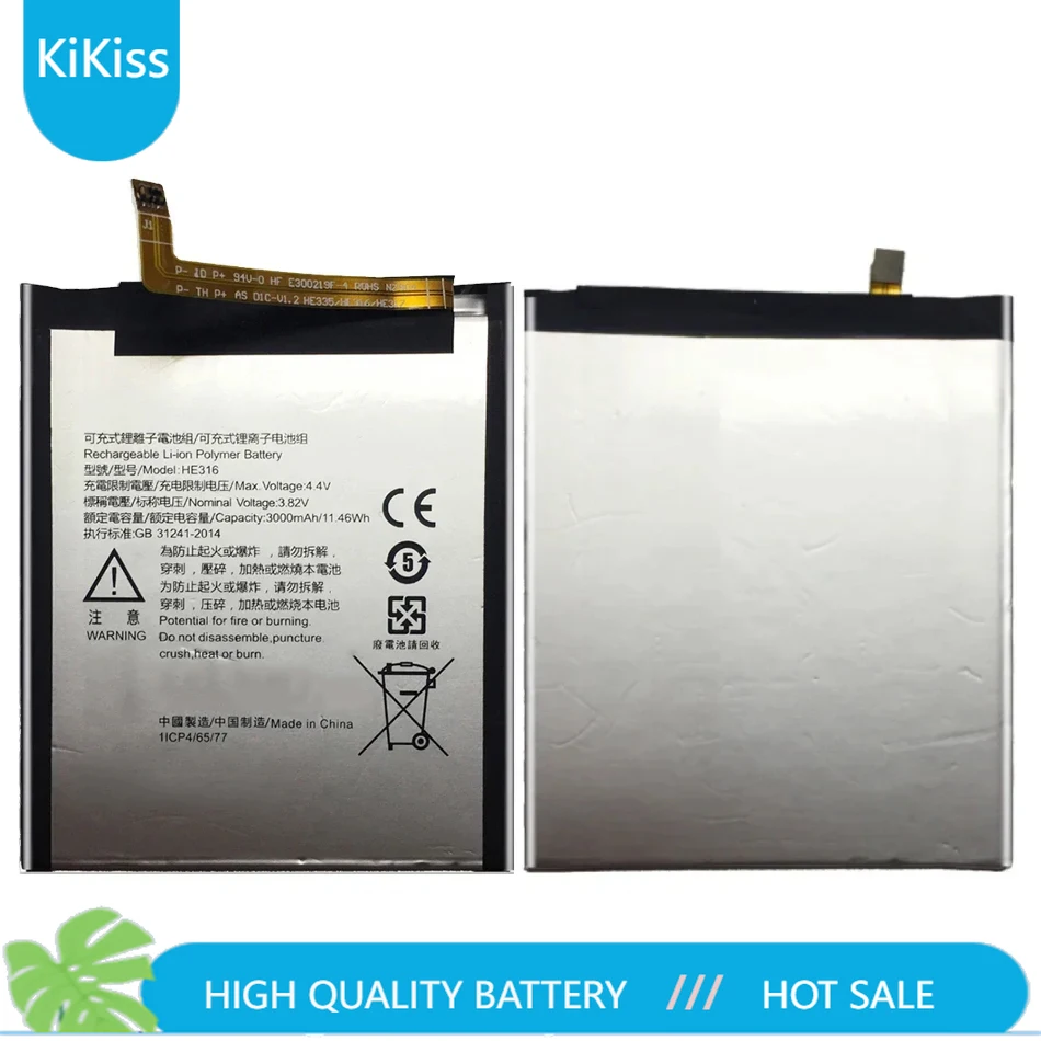 Mobile Phone Battery For Nokia 6 Nokia6 N6 TA-1000 TA-1003 TA-1021 TA-1025 TA-1033 TA-1039  Battery 3000mAh HE316