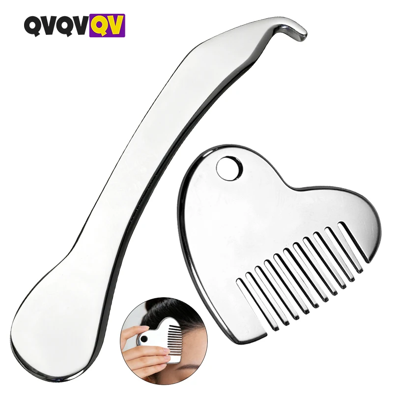 

1PCS Stainless Steel Gua Sha Tool - Meta Gua Sha for Face, Tighten Skin, Reduce Puffiness & Lymphatic Drainage Massager for Body