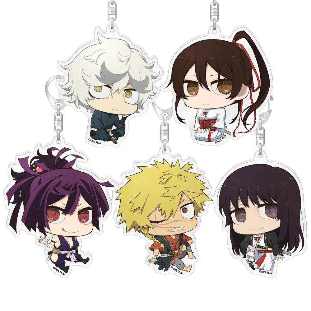Hell's Paradise Fuchi Yamada Asaemon Chōbei Aza Tōma Yamada Asaemon Yuzuriha Shion Yamada Asaemon llavero acrílico colgante de bolso