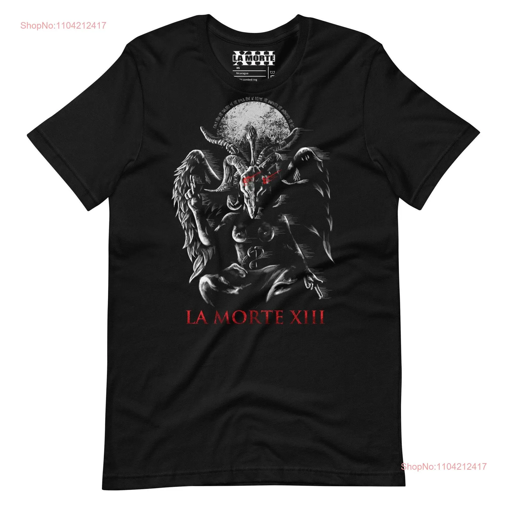 Baphomet the 3rd Occult Fashion Goth Style Witchy Gender Neutral T Shirt Top Street Wear La Morte XIII