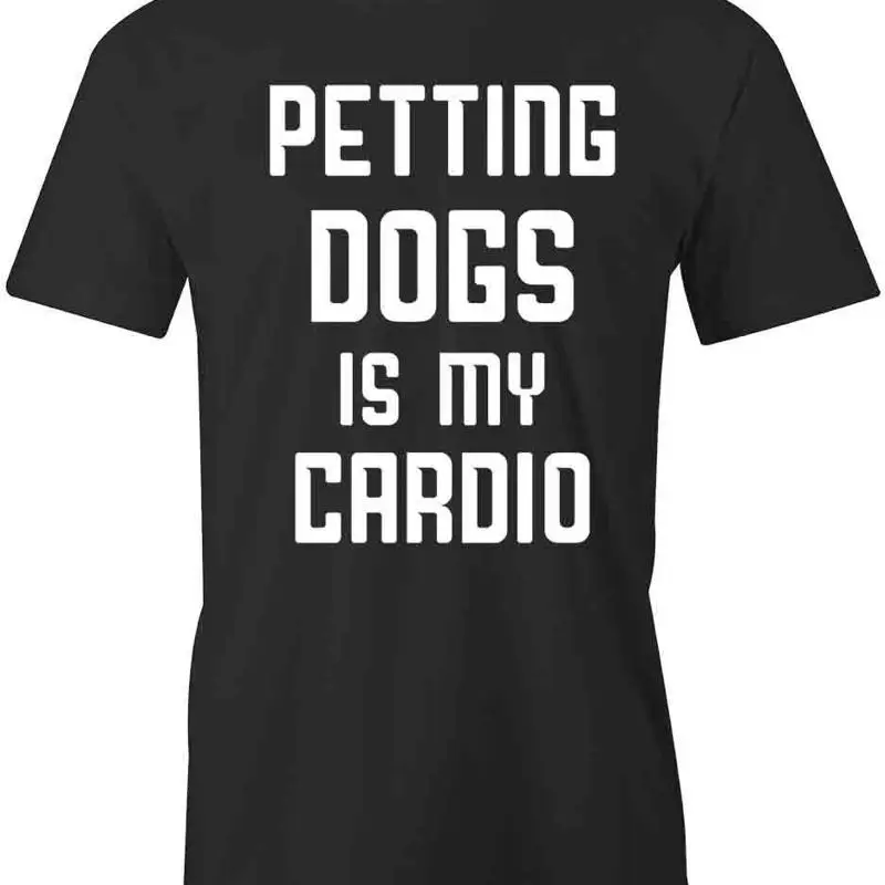 

Футболка PETTING DOGS IS MY CARDIO d Хлопковая одежда S1BSA114