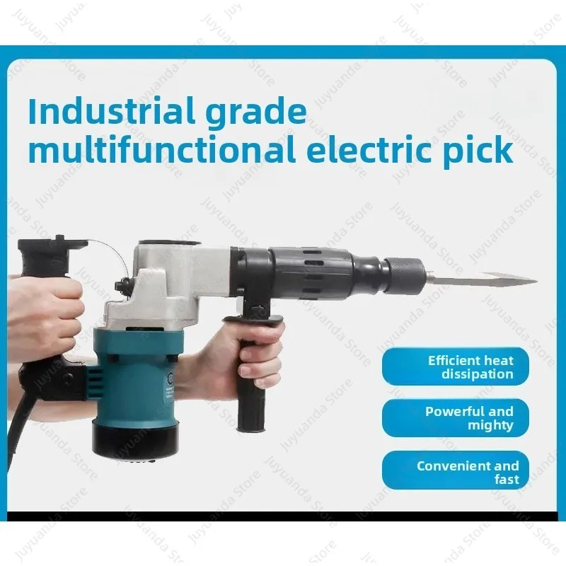 1200W Electric Hammer Pickaxe 0810 Concrete Breaker Handheld Multi-function Chisel Wall Impact Drill Dual