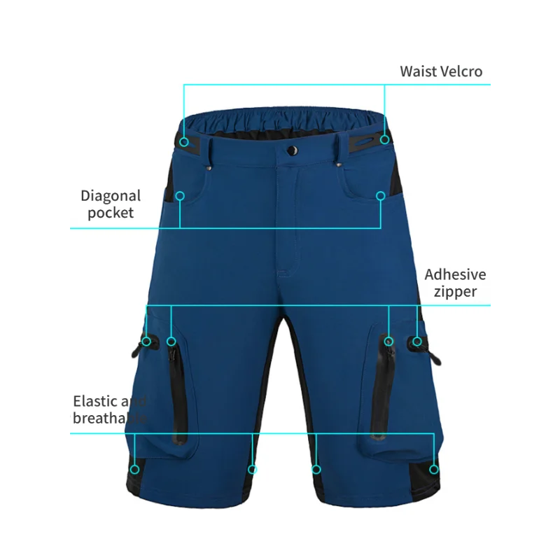 Men Summer Quick Dry Shorts Outdoor Climbing Cycling Hiking Shorts Multi Pocket Waterproof and Wear-resistant Mens Sports Pants