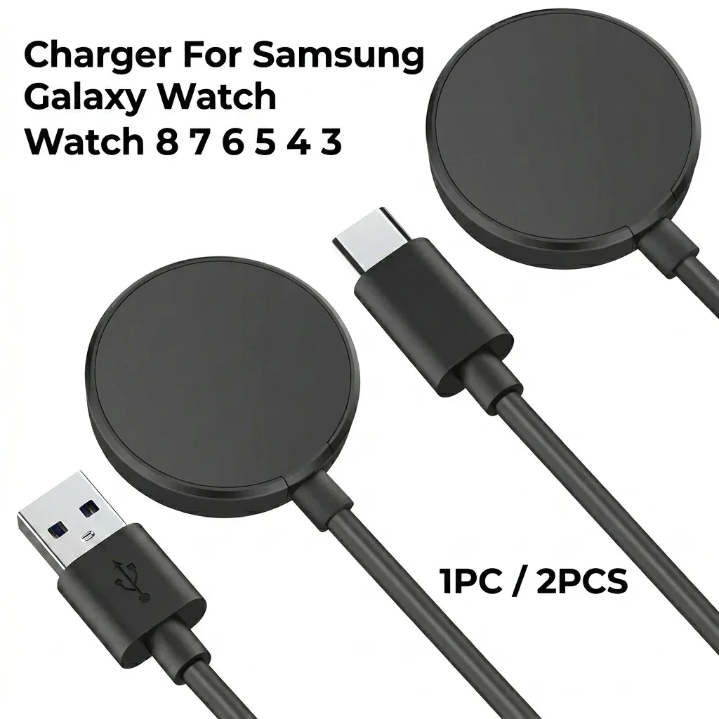 Magnetic Charger For Samsung Galaxy Watch Ultra 2 47mm 9 8 40 44mm Classic 46mm 7 6 5 4 3 Pro Active 40mm 44mm Cable Dock