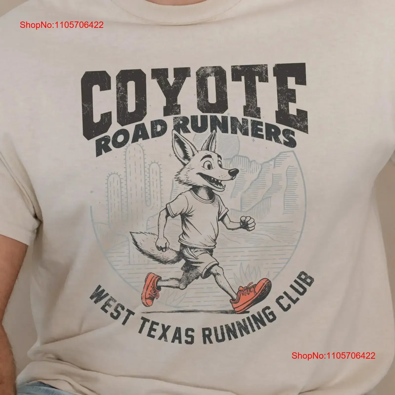 Coyote Road Runners Trail Running Club T Shirt West Texas Souvenir Funny Roadrunner vintage Washed Unisex Top For Everyday Wear