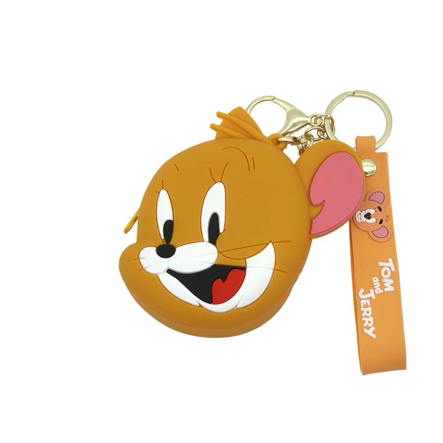 Disney Monsters-Porte-monnaie en caoutchouc souple, Mini Tom caution, porte-clés, pendentif de sac, coupe ley, portefeuille, clé de voiture, cadeau de JOOrnement, Inc