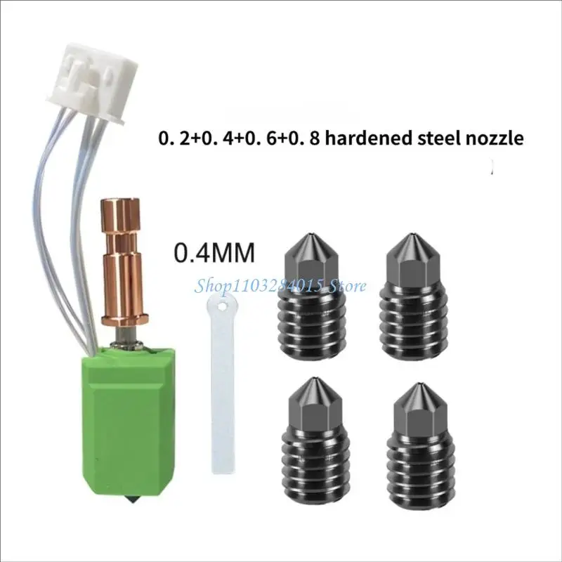 R6FF New 3D Printer Hotend With Modern Heating Component And Complete Nozzle Set For Fine Printing