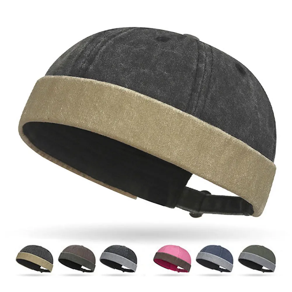 

Fashion Hip Hop Beanie Hat Skullies Cap Women Brimless Hip Hop Hats Summer Hats Street Portable Men's Multipurpos Vintage Hat