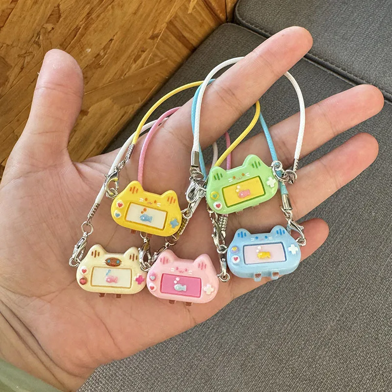 

15cm/17cm Labubu Doll Accessories - Cartoon Game Console & Cat Eating Fish Mini Dollhouse Models Adorable Cartoon Decorations