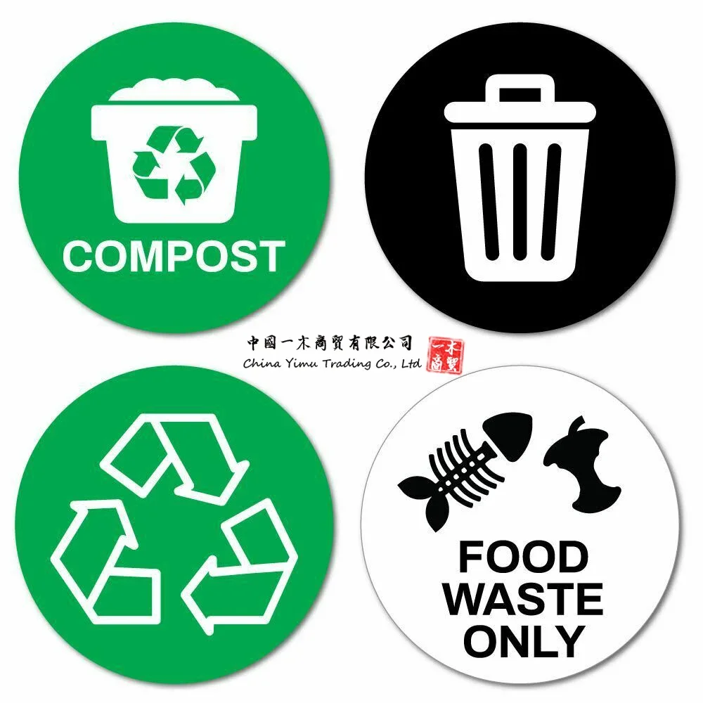 

Recycle Stickers Food Compost Trash Sticker Decal Window Sign Bin Car Safety
