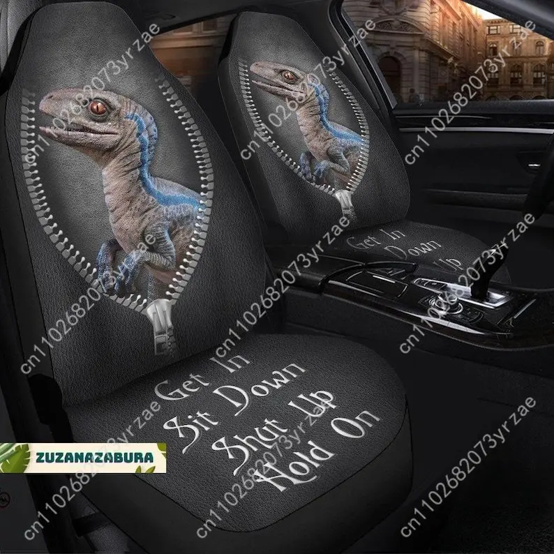 

Velociraptor Dinosaur Car Seat Covers Universal Environmentally Friendly Interior Decorations Comfortable Breathable Seat Covers