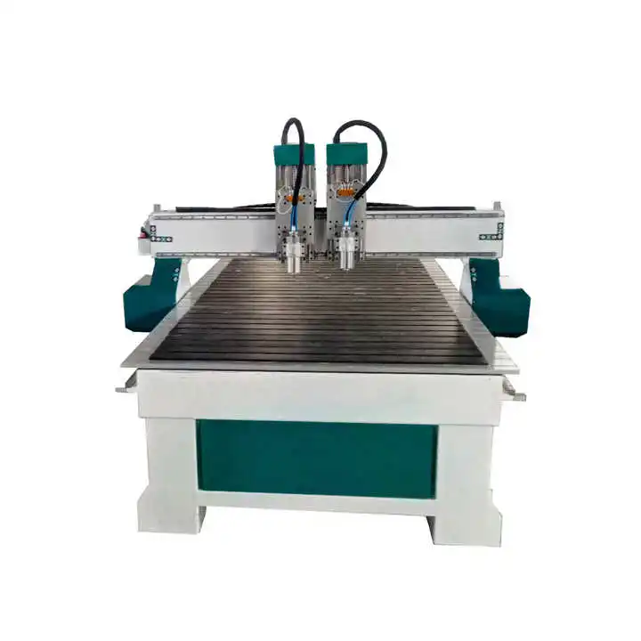Double Head Wood Router 2 Spindles Automatic Grade Mortising Machines For Plywood Cutting Engraving Woodworking Machinery