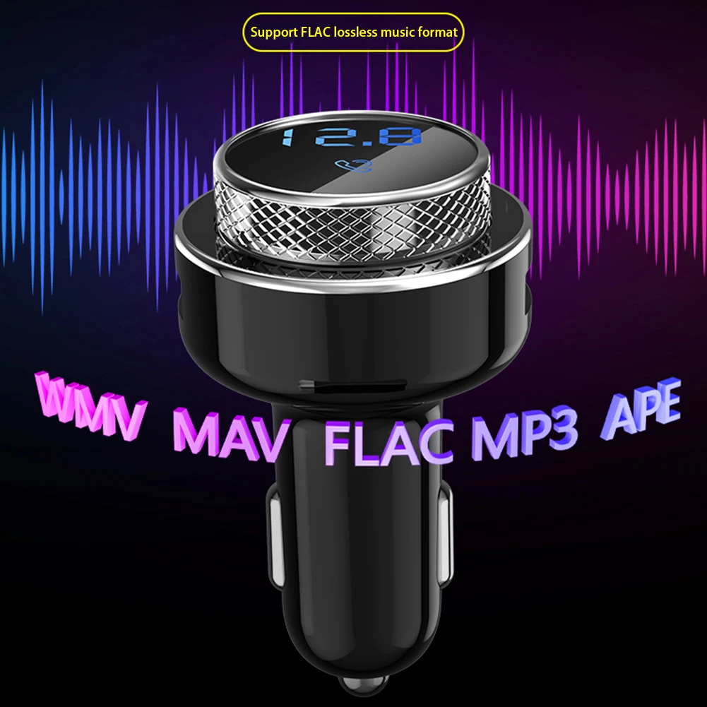 カーキット-fm-トランスミッター-mp3-プレーヤー-bluetooth-対応ハンズフリー-qc30-usb-充電器アウトドアパーツ用パーソナルカーアクセサリー