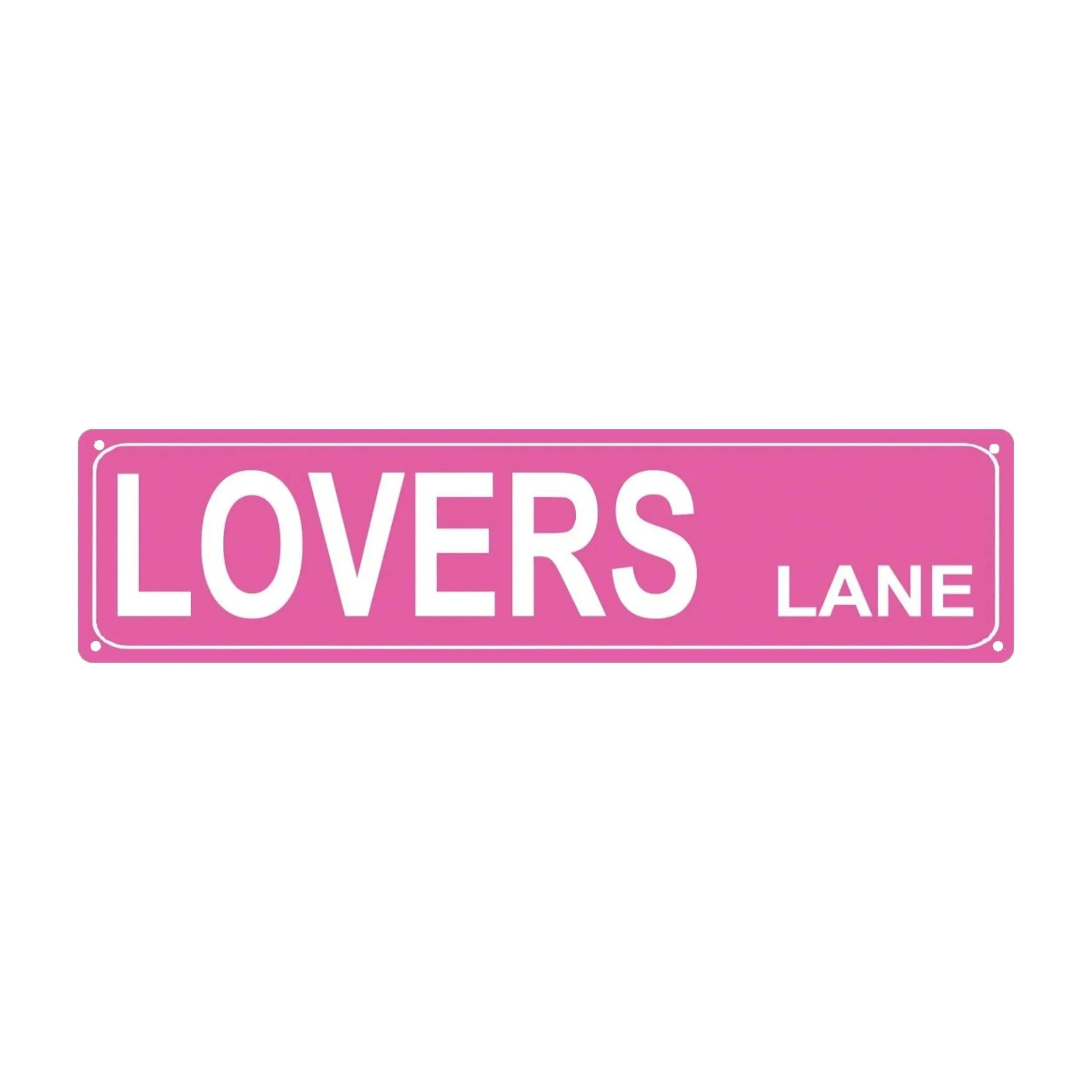 Vibrant Pink Lane‑Style Metal Plaque Love Themed Wall Art Bedroom Valentine Aesthetic Space Indoor Outdoor Decor Gift, Decorativ